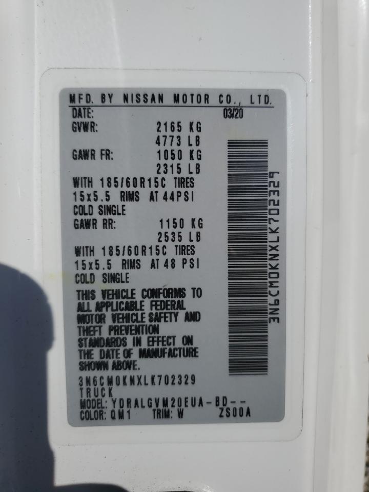 2020 Nissan Nv200 2.5S VIN: 3N6CM0KNXLK702329 Lot: 90597195