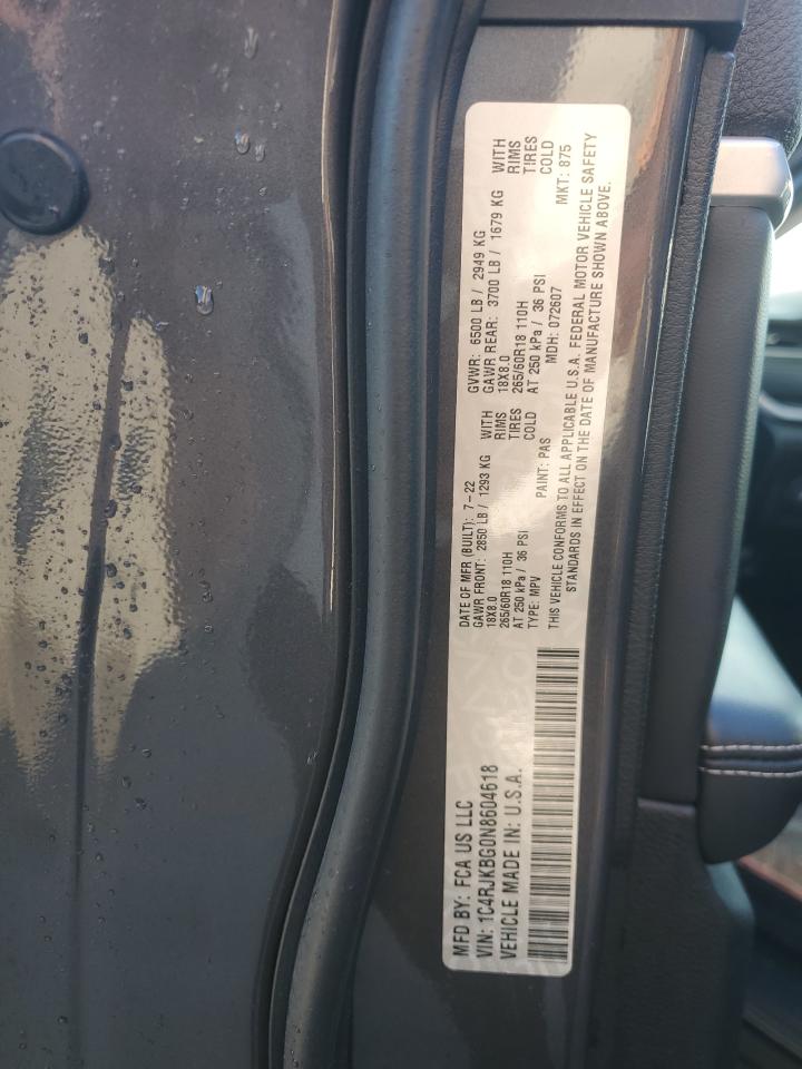 2022 Jeep Grand Cherokee L Limited VIN: 1C4RJKBG0N8604618 Lot: 85546735