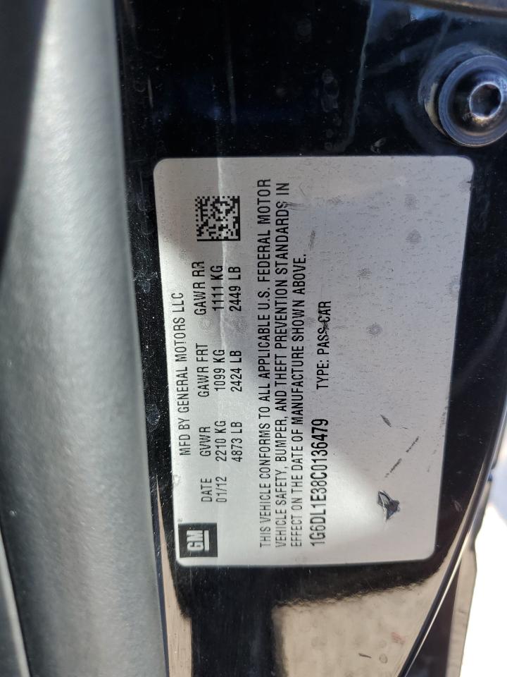 2012 Cadillac Cts Performance Collection VIN: 1G6DL1E38C0136479 Lot: 87267755