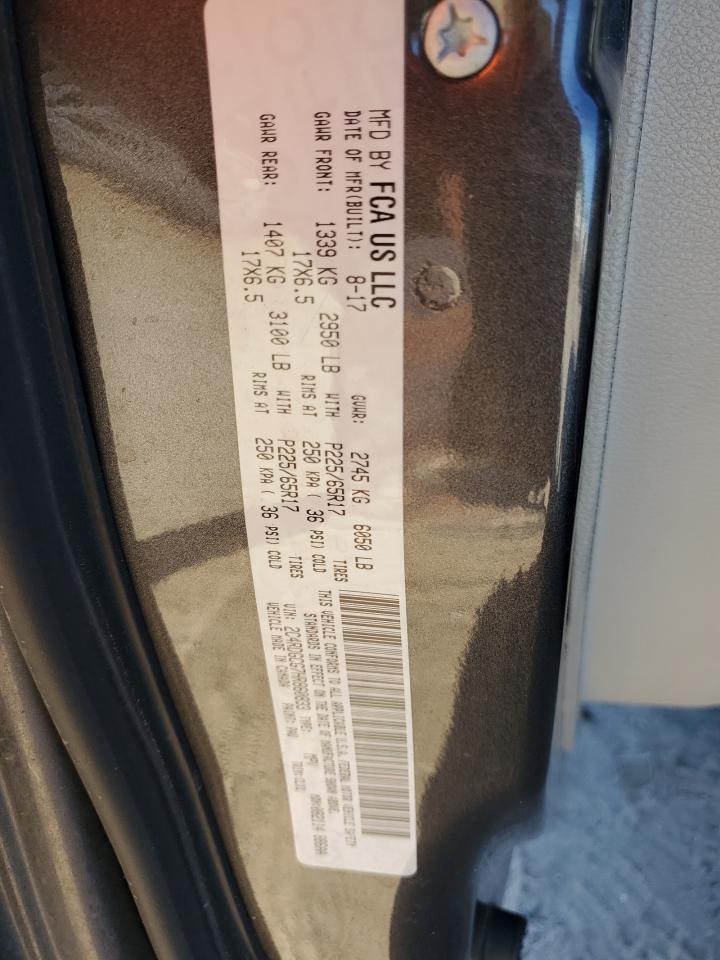 2017 Dodge Grand Caravan Sxt VIN: 2C4RDGCG7HR860833 Lot: 90975975