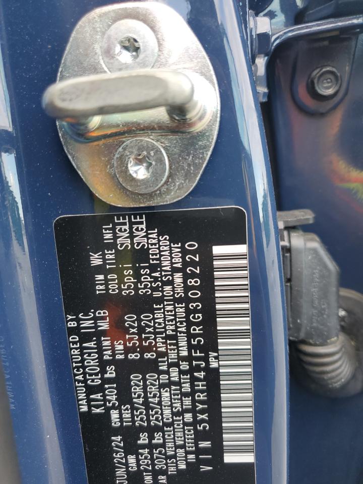 2024 Kia Sorento Ex VIN: 5XYRH4JF5RG308220 Lot: 86490285