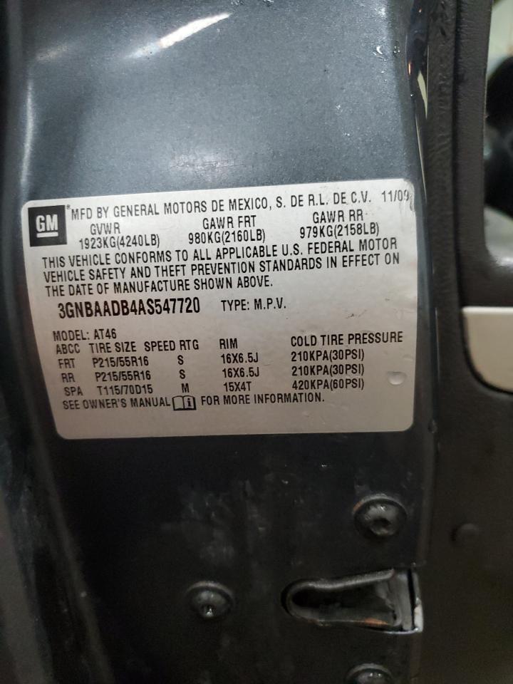 2010 Chevrolet Hhr Ls VIN: 3GNBAADB4AS547720 Lot: 86689595