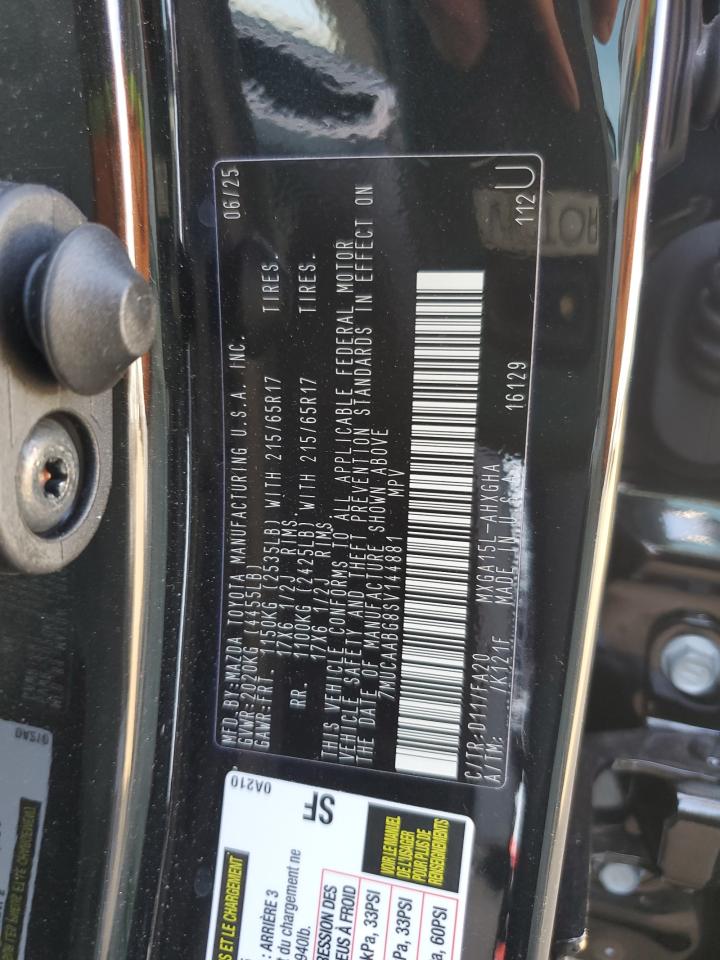 2025 Toyota Corolla Cross Le VIN: 7MUCAABG8SV144881 Lot: 82516595