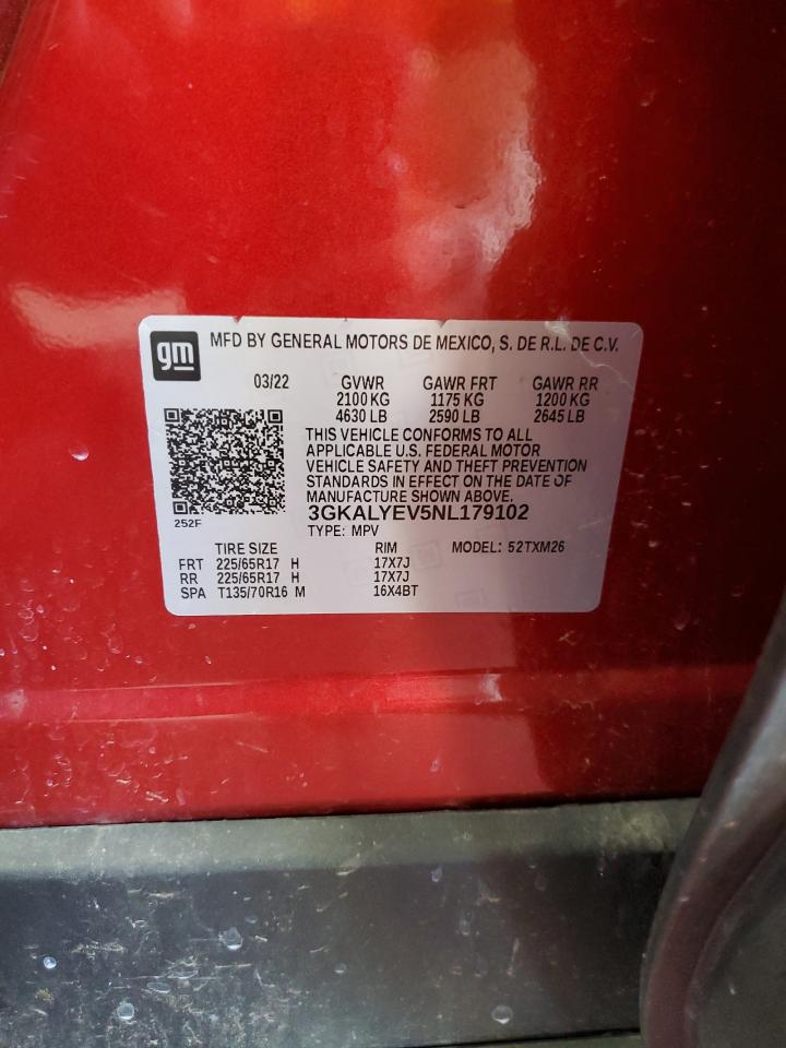 2022 GMC Terrain At4 VIN: 3GKALYEV5NL179102 Lot: 84758155