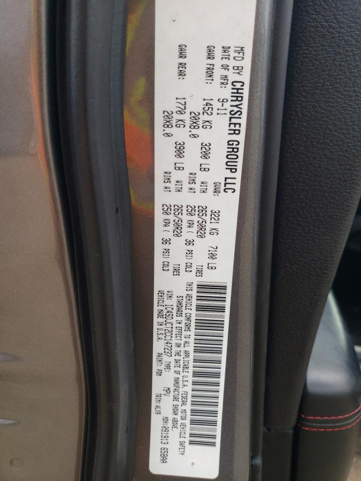 2012 Dodge Durango R/T VIN: 1C4SDJCT2CC147237 Lot: 82385265