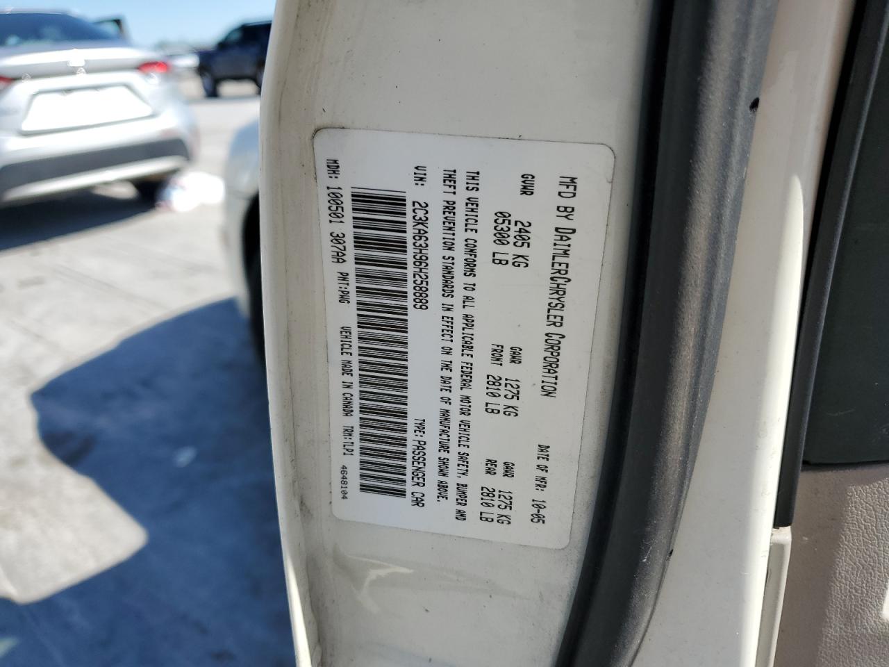 2006 Chrysler 300C VIN: 2C3KA63H96H258889 Lot: 84598315