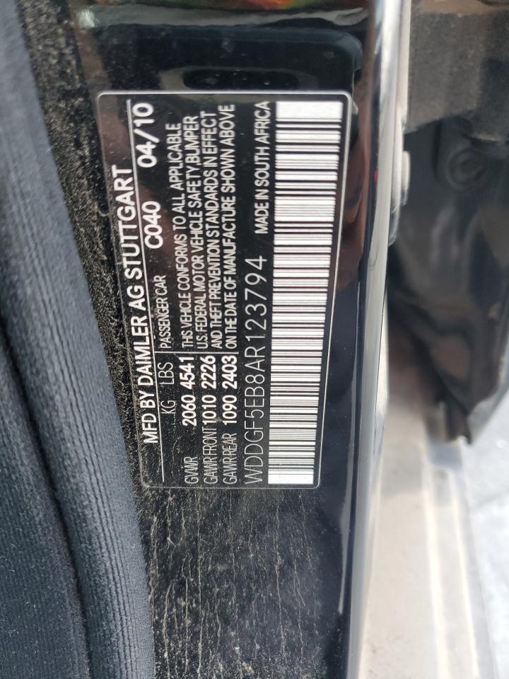 2010 Mercedes-Benz C 300 VIN: WDDGF5EB8AR123794 Lot: 86686135