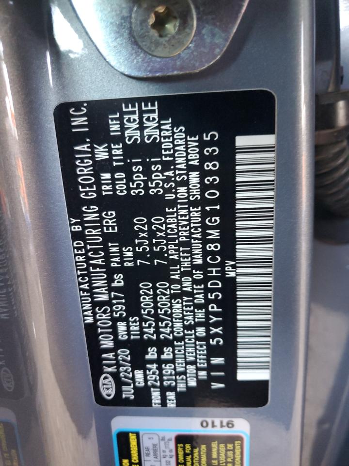 2021 Kia Telluride Sx VIN: 5XYP5DHC8MG103835 Lot: 85321875