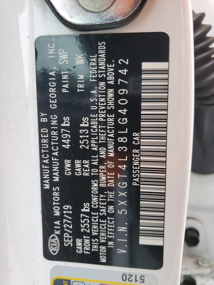 2020 Kia Optima Lx VIN: 5XXGT4L38LG409742 Lot: 85531685