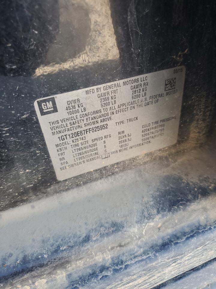 2015 GMC Sierra K2500 Denali VIN: 1GT120E87FF625952 Lot: 86291985