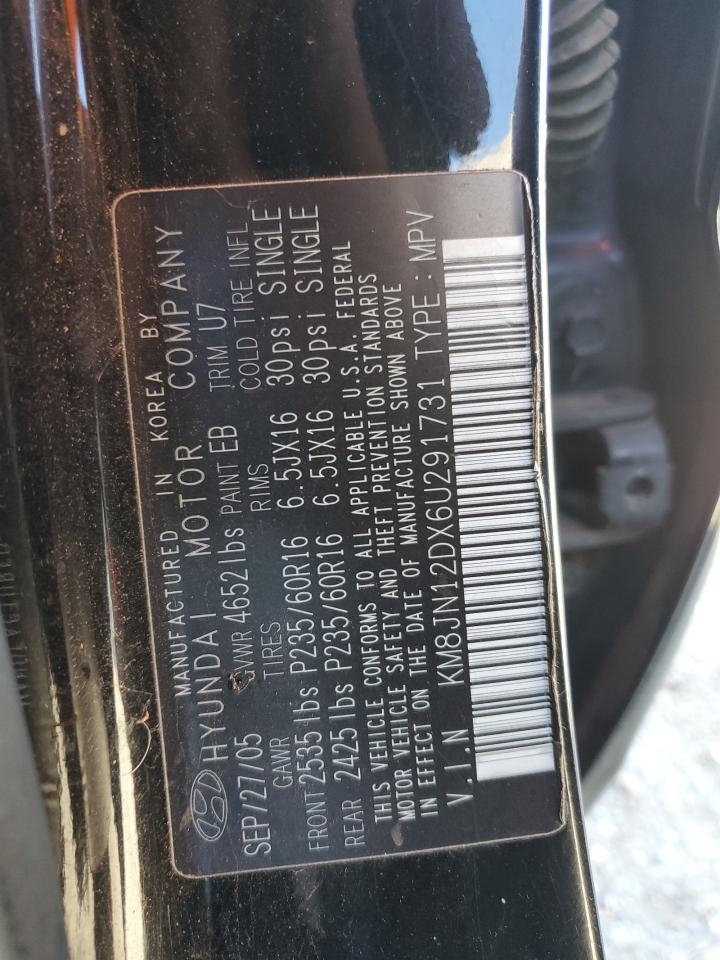 2006 Hyundai Tucson Gls VIN: KM8JN12DX6U291731 Lot: 86698275