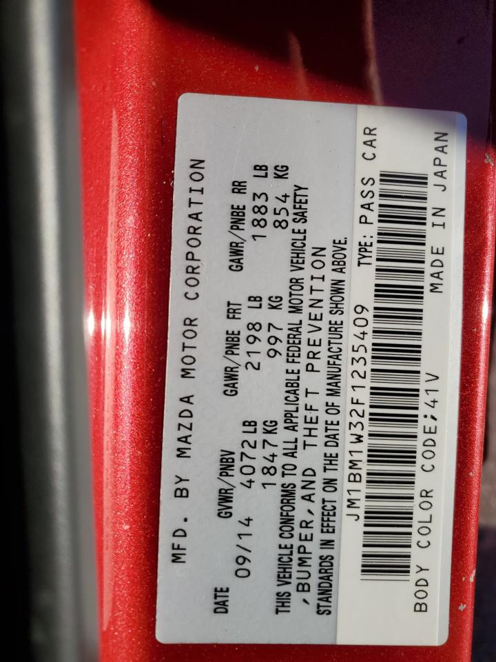 2015 Mazda 3 Grand Touring VIN: JM1BM1W32F1235409 Lot: 82582745