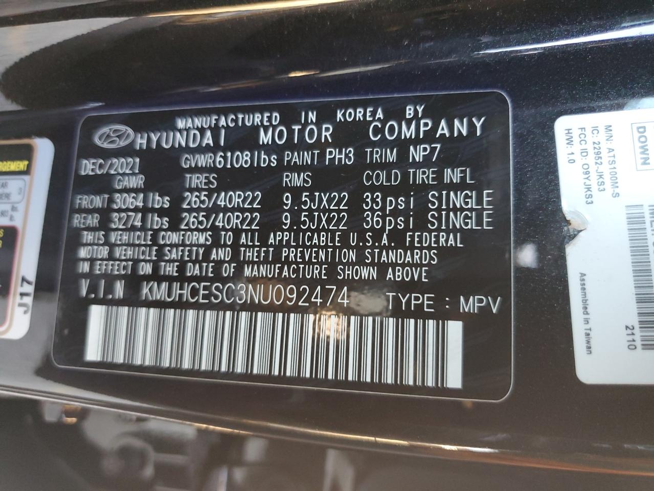 2022 Genesis Gv80 Base VIN: KMUHCESC3NU092474 Lot: 90867955