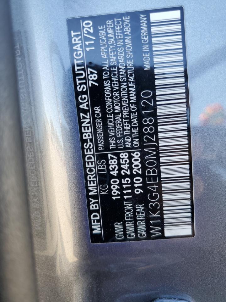 2021 Mercedes-Benz A 220 VIN: W1K3G4EB0MJ288120 Lot: 86518525