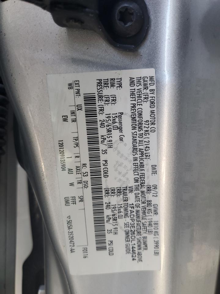 2013 Ford Focus S VIN: 1FADP3E26DL144624 Lot: 84954695