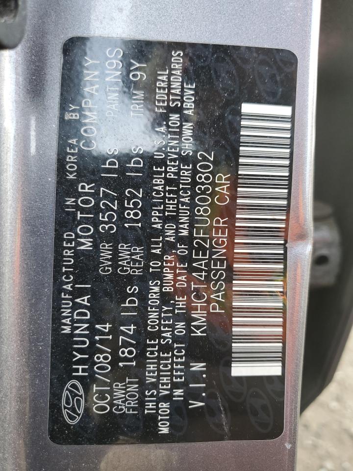 2015 Hyundai Accent Gls VIN: KMHCT4AE2FU803802 Lot: 84471375