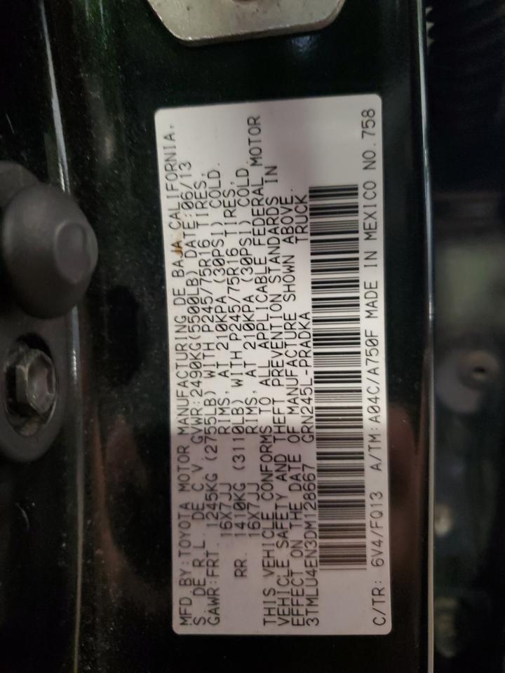 2013 Toyota Tacoma Double Cab VIN: 3TMLU4EN3DM128667 Lot: 85269105