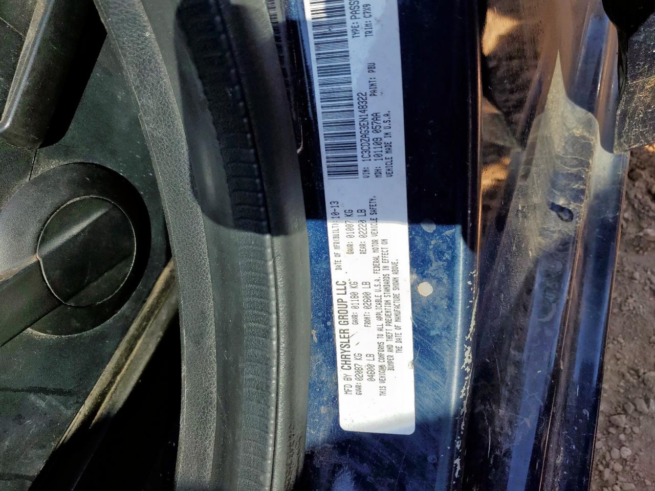 2014 Dodge Avenger Se VIN: 1C3CDZAG3EN148322 Lot: 86154575