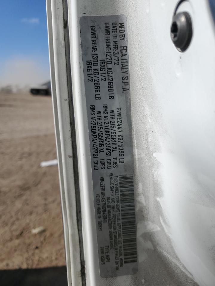 2022 Ram Promaster City Tradesman VIN: ZFBHRFAB7N6W48941 Lot: 86712815