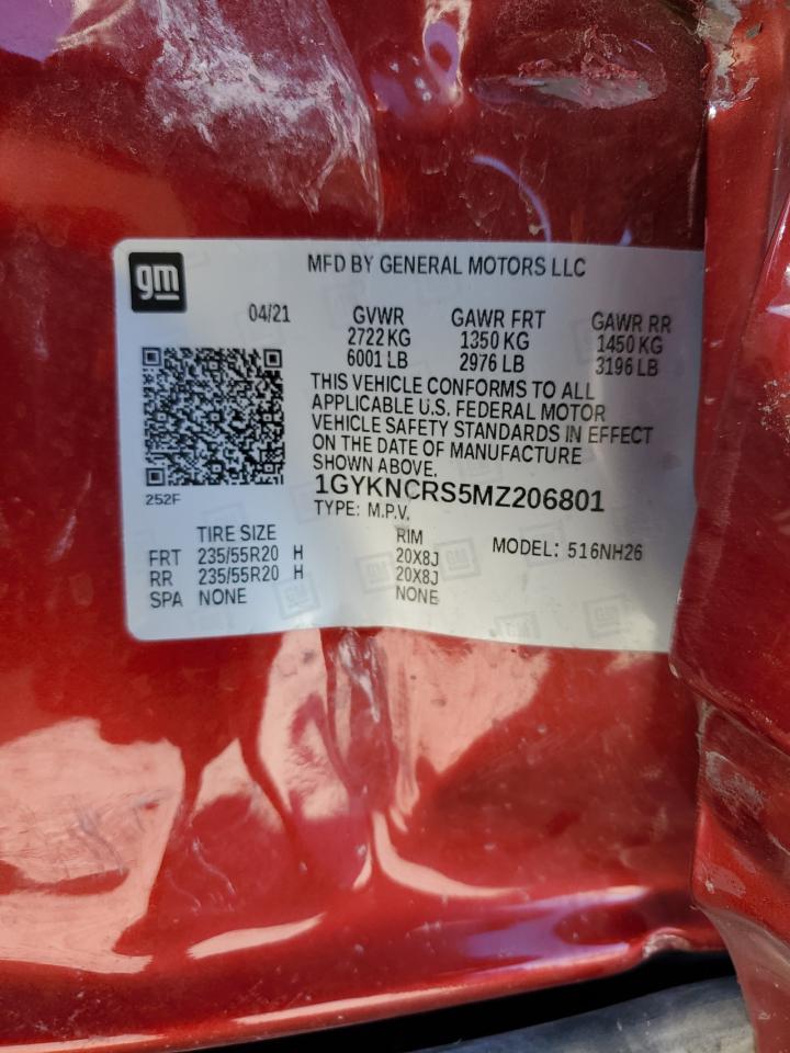 2021 Cadillac Xt5 Premium Luxury VIN: 1GYKNCRS5MZ206801 Lot: 87444275