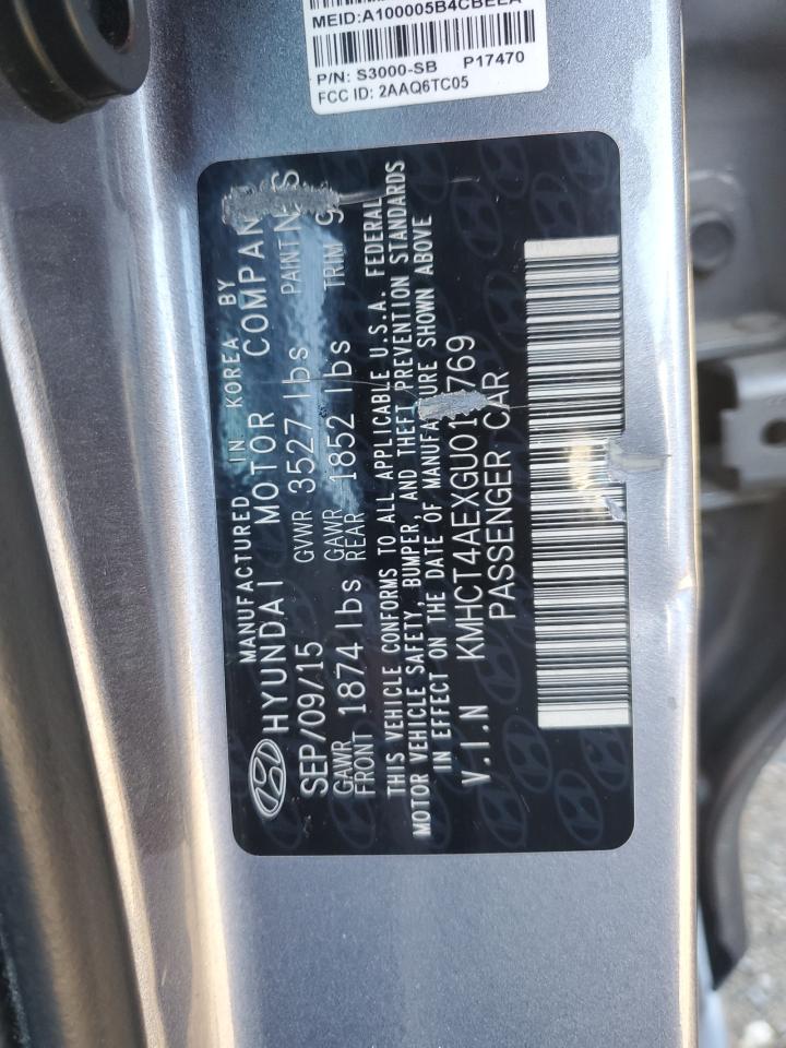 2016 Hyundai Accent Se VIN: KMHCT4AEXGU015769 Lot: 86867025