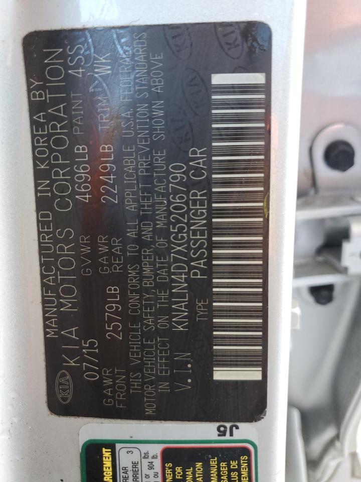 2016 Kia Cadenza Luxury VIN: KNALN4D7XG5206790 Lot: 90695275