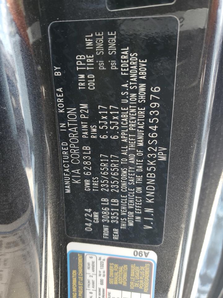 2025 Kia Carnival Lx VIN: KNDNB5K32S6453976 Lot: 86444465