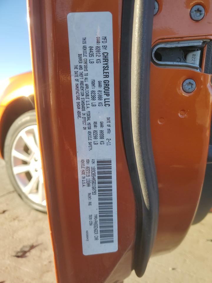 2011 Dodge Caliber Heat VIN: 1B3CB5HA5BD160793 Lot: 90372935