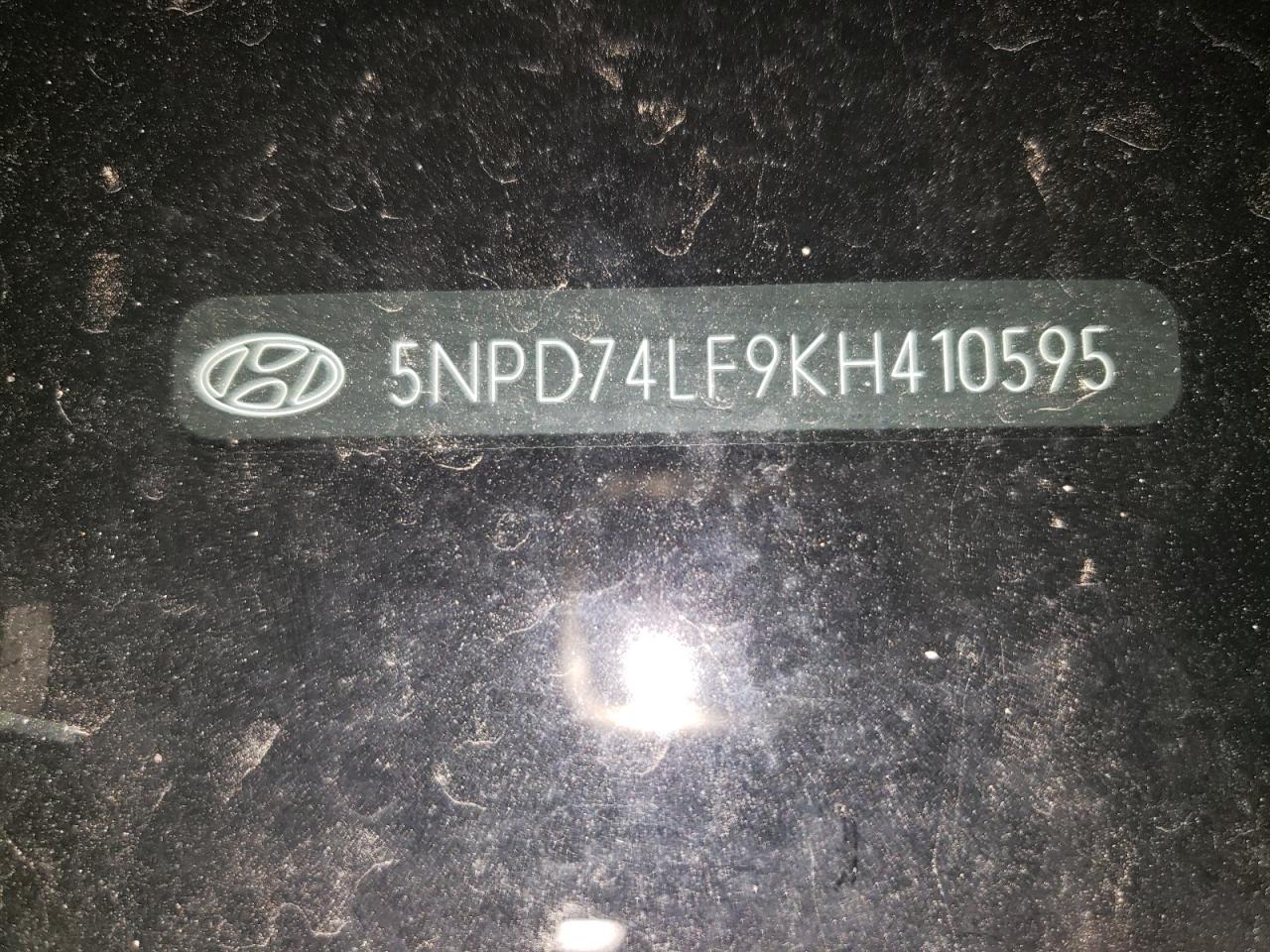2019 Hyundai Elantra Se VIN: 5NPD74LF9KH410595 Lot: 86135395