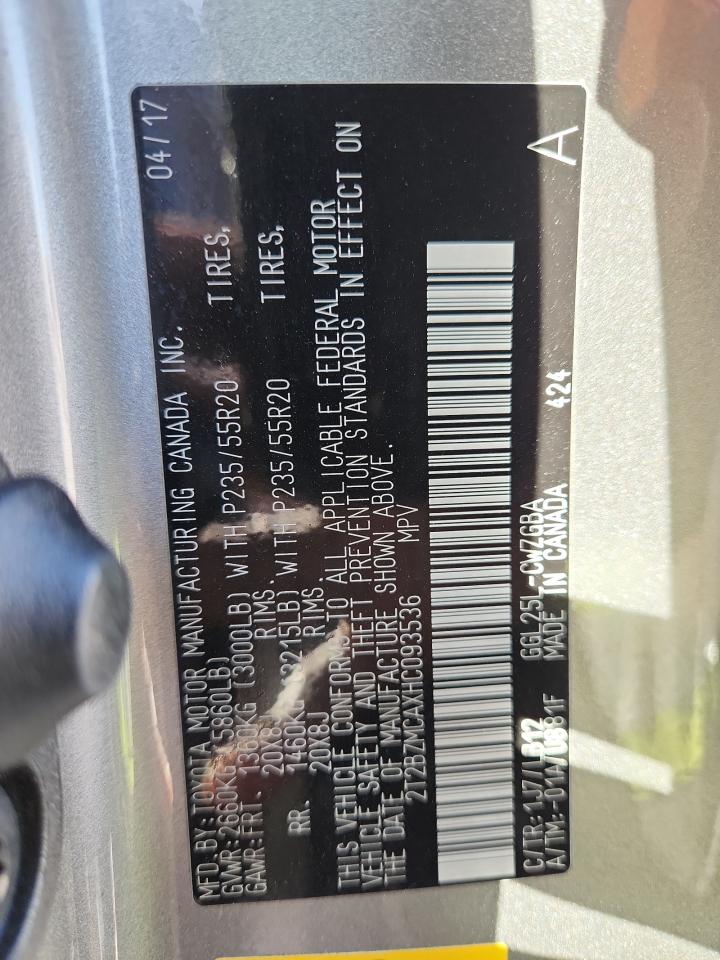 2017 Lexus Rx 350 Base VIN: 2T2BZMCAXHC093536 Lot: 87314575