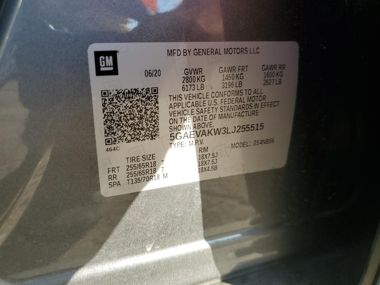 2020 Buick Enclave Essence VIN: 5GAEVAKW3LJ255515 Lot: 85365005