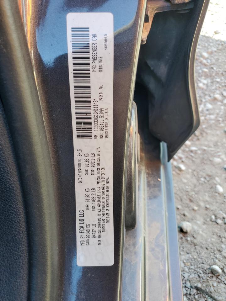 2016 Chrysler 200 Limited VIN: 1C3CCCAG1GN111434 Lot: 86696015