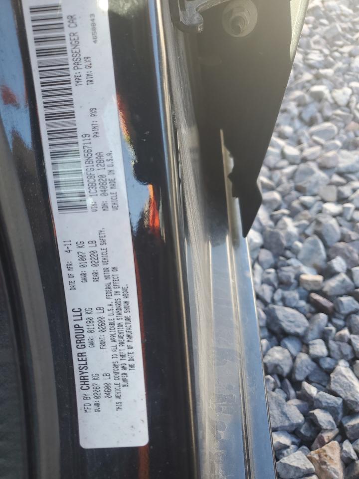 2011 Chrysler 200 S VIN: 1C3BC8FG1BN567119 Lot: 86462545