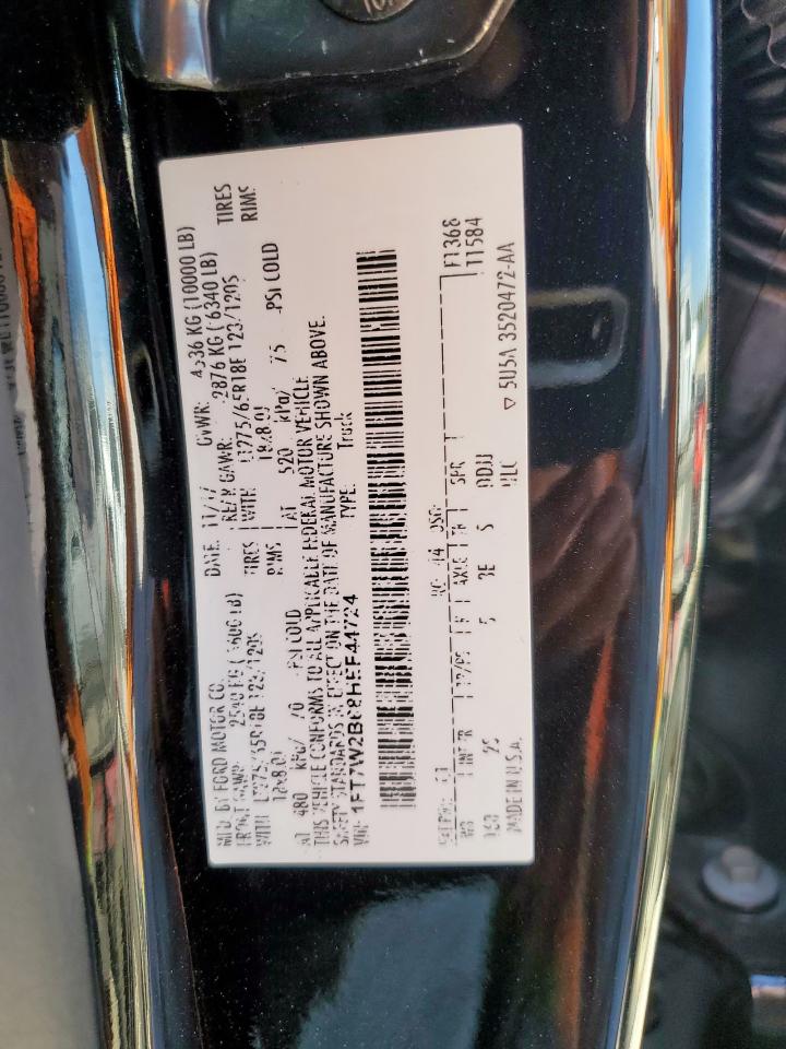 2017 Ford F250 Super Duty VIN: 1FT7W2B68HEF44724 Lot: 82257745