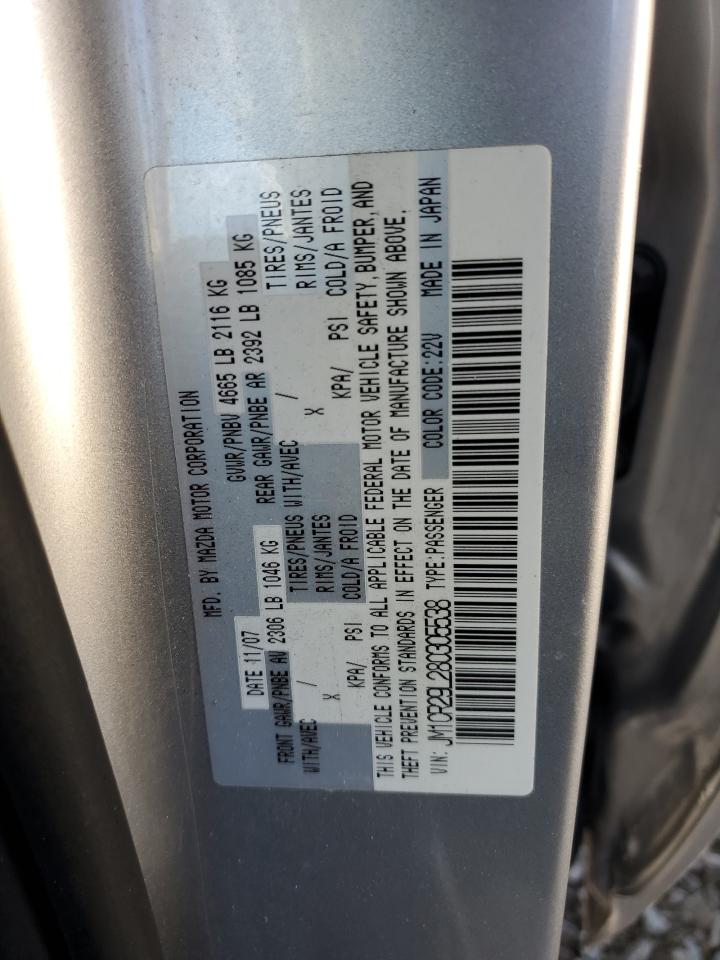 2008 Mazda 5 VIN: JM1CR29L280305538 Lot: 89851145