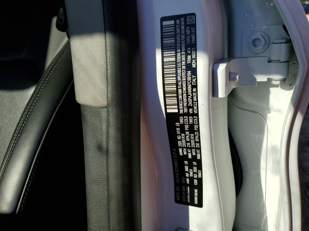 2021 Alfa Romeo Stelvio Sport VIN: ZASPAJAN9M7C99164 Lot: 82629835