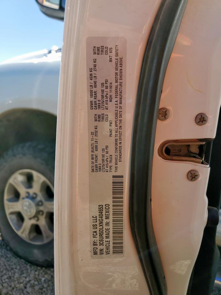 2022 Ram 2500 Big Horn/Lone Star VIN: 3C6UR5DLXNG404653 Lot: 90856945