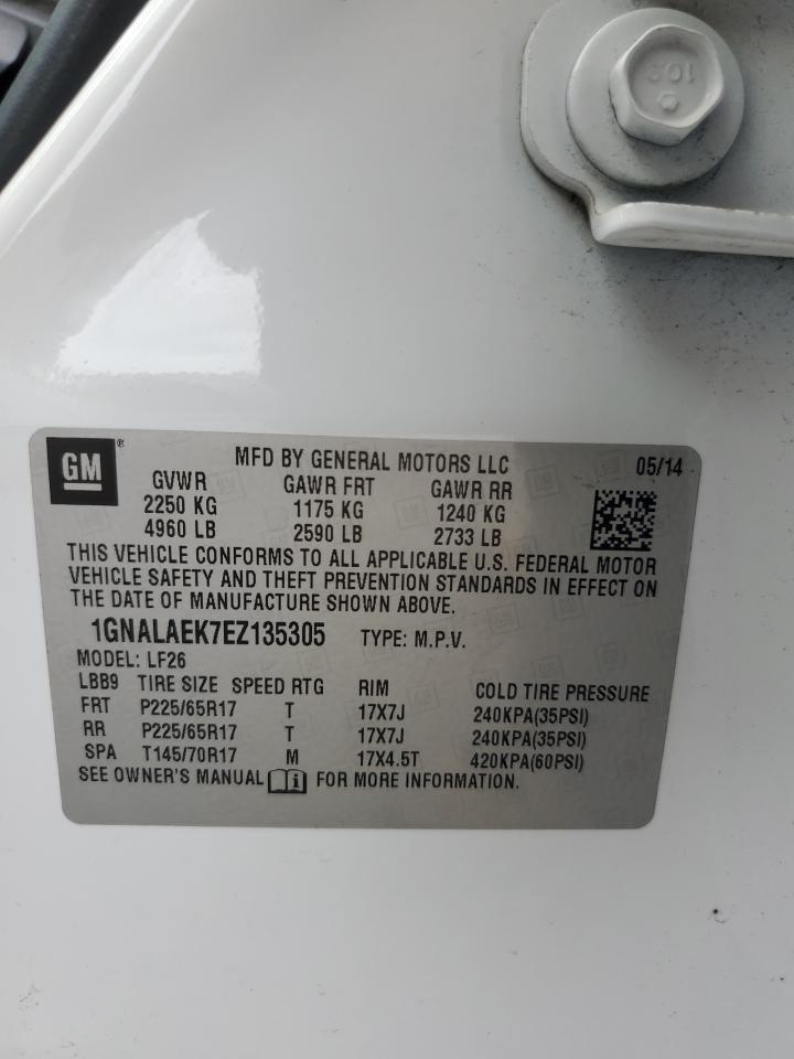 2014 Chevrolet Equinox Ls VIN: 1GNALAEK7EZ135305 Lot: 85258285