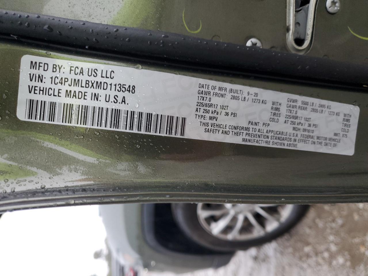 2021 Jeep Cherokee Latitude Plus VIN: 1C4PJMLBXMD113548 Lot: 85558265