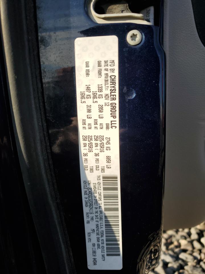 2013 Dodge Grand Caravan Sxt VIN: 2C4RDGCG2DR624116 Lot: 82501475