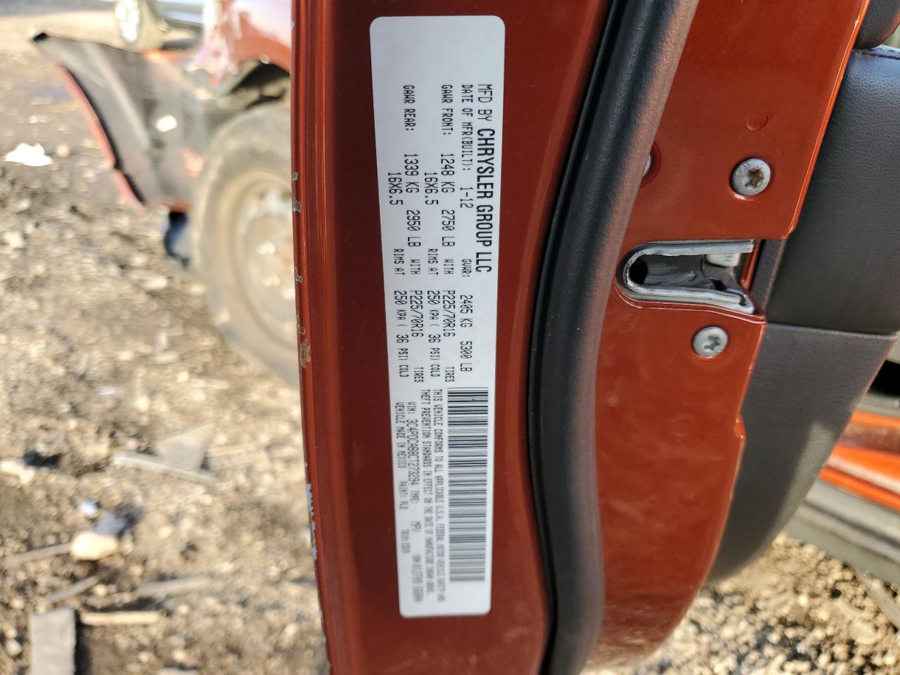 2012 Dodge Journey Se VIN: 3C4PDCAB8CT273294 Lot: 82732545