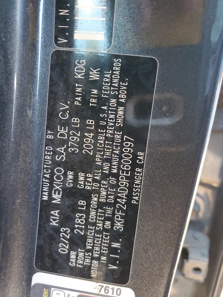 2023 Kia Forte Lx VIN: 3KPF24AD9PE600997 Lot: 87050835