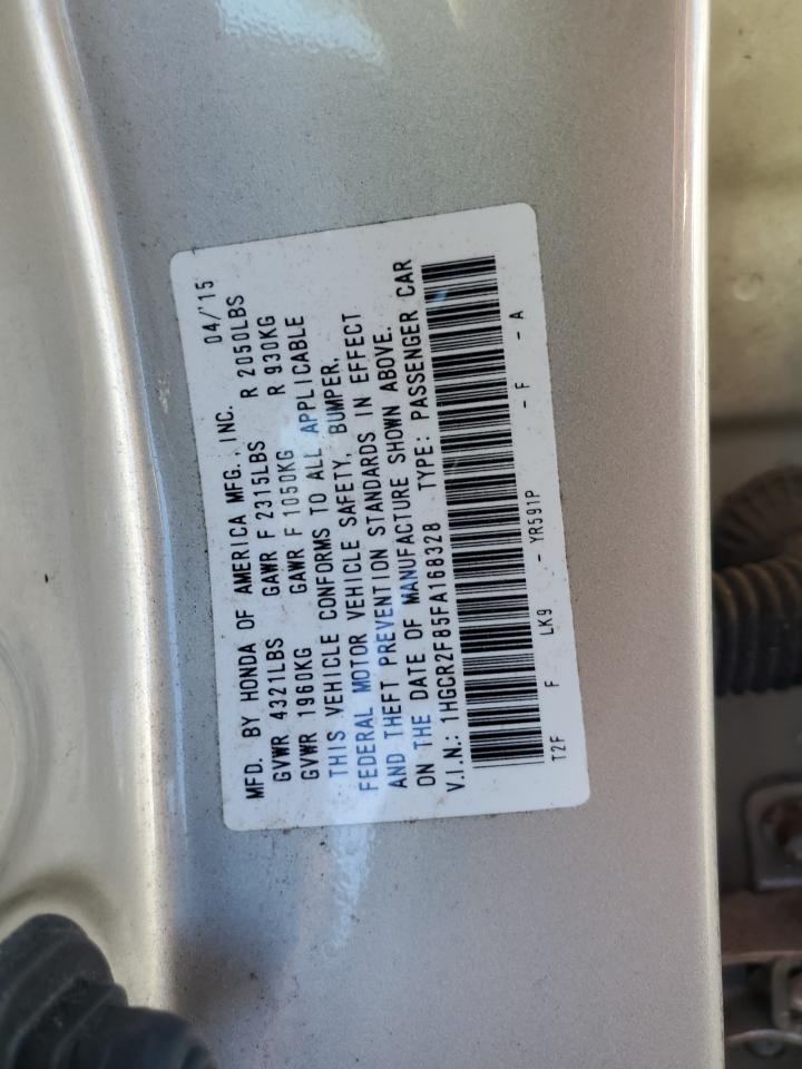 2015 Honda Accord Exl VIN: 1HGCR2F85FA168328 Lot: 85690435
