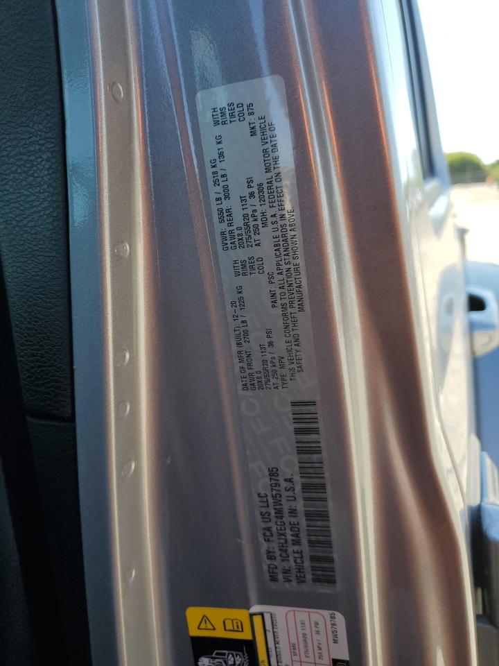 2021 Jeep Wrangler Unlimited Sahara VIN: 1C4HJXEG4MW579785 Lot: 82190815