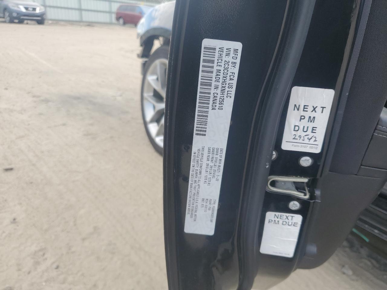 2022 Dodge Charger Gt VIN: 2C3CDXHGXNH125610 Lot: 84376285