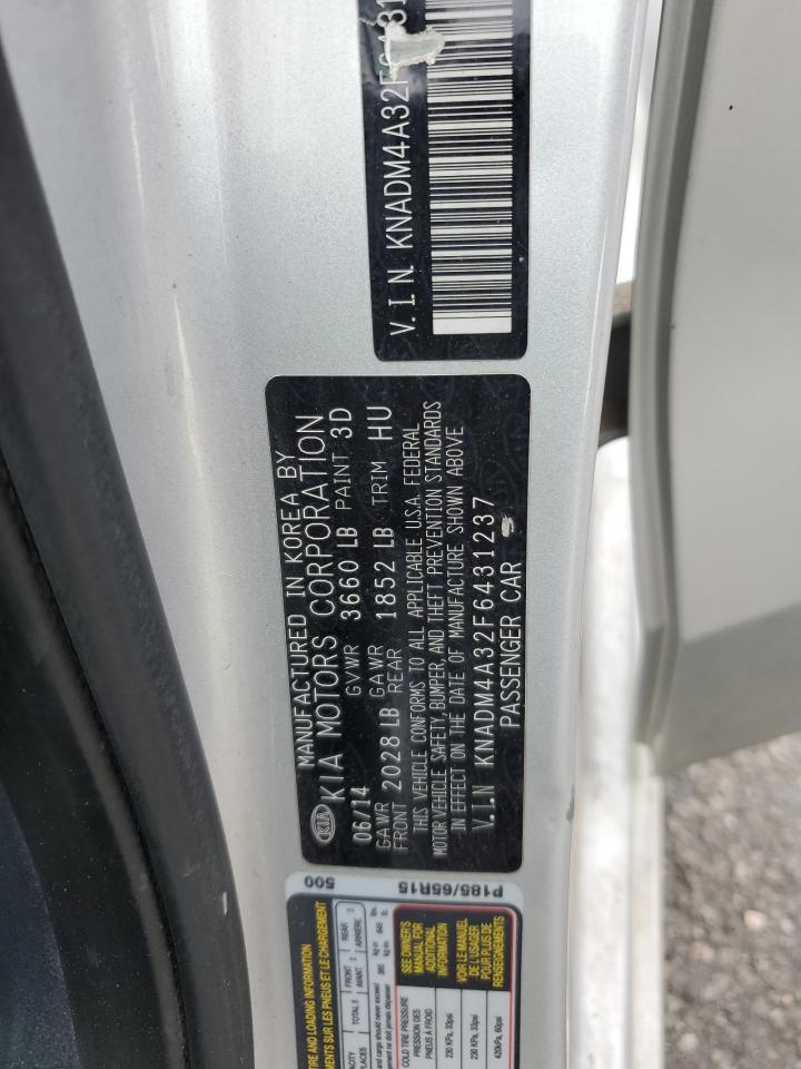 2015 Kia Rio Lx VIN: KNADM4A32F6431237 Lot: 84291365