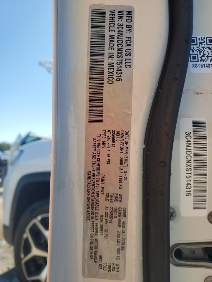 2025 Jeep Compass Limited VIN: 3C4NJDCNXST514316 Lot: 87304865