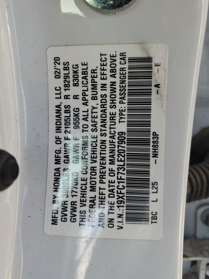 2020 Honda Civic Exl VIN: 19XFC1F73LE207909 Lot: 84472265