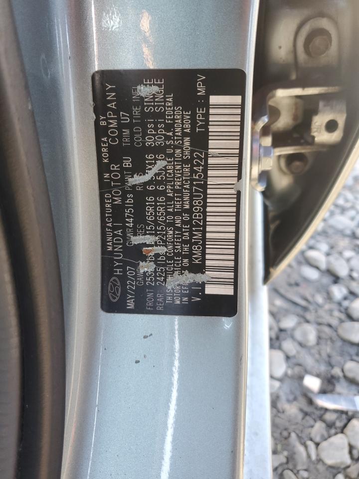 2008 Hyundai Tucson Gls VIN: KM8JM12B98U715422 Lot: 89591605