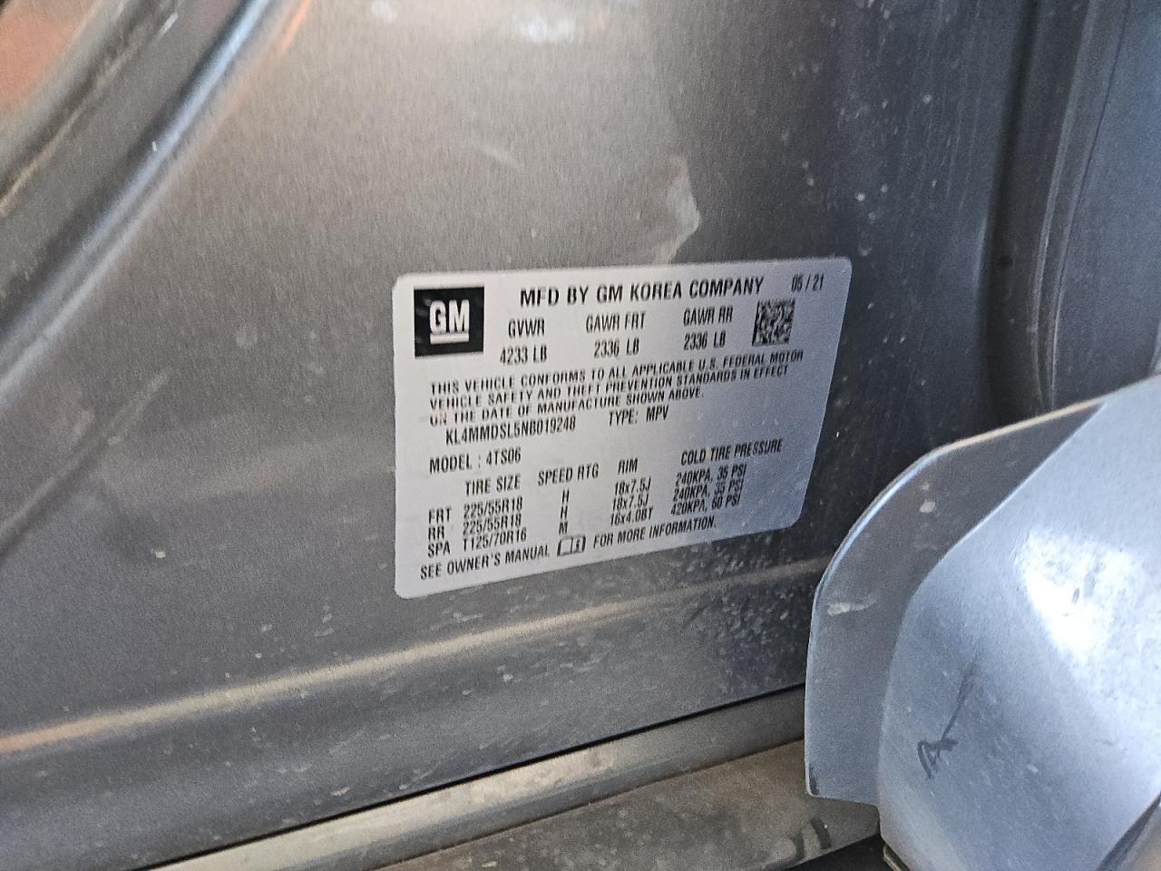 2022 Buick Encore Gx Select VIN: KL4MMDSL5NB019248 Lot: 86714125